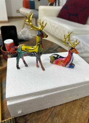 2 Set Abstract Resin Deer Figurines, état: Neuf, 17,00 €, 18,55 € Protection acheteurs incluse