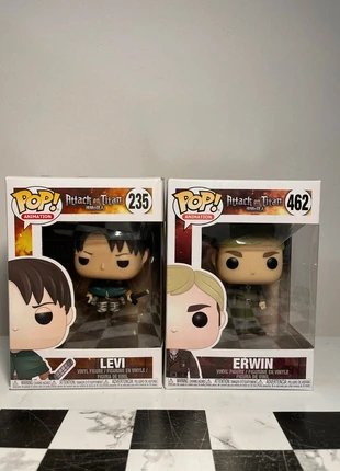 Funko Pop Levi & Erwin Attack On Titan, marke: Attack On Titan, zustand: Gut, größe: Frühchen, bis 44, 44,99 €, 47,94 € inklusive Vinted-Käuferschutz