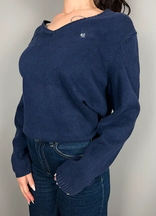 Pull Lauren Ralph Lauren bleu marine col V logo brodé - XXL femme - coton LTH 376, marque: Ralph Lauren, état: Très bon état, taille: XXL / 44 / 16, 25,00 €, 26,95 € Protection acheteurs (Pro) incluse