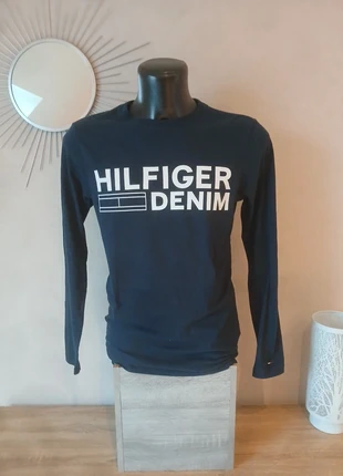 Tee-shirt manches longues marine Tommy Hilfiger t.S, merk: Tommy Hilfiger, staat: Heel goed, maat: S, € 13,50, € 14,88 inclusief Kopersbescherming Pro