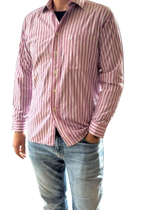 Belle Chemise Pierre Cardin rayée rose blanc taille 39 (M) Logo brodé blanc sur poche, brand: Pierre Cardin, condition: Very good, size: M, €9.00, €10.15 includes Buyer Protection