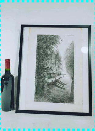 Dessin Lavis Encre Signé David Kodo / 1979 Côte d'Ivoire / Tableau Africain n°2, merk: Dessin Lavis Encre Signé David Kodo / 1979 n°2, staat: Heel goed, € 115,00, € 121,45 inclusief Kopersbescherming Pro