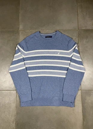 Pull Nautica Rayé Texturé Bleu & Blanc Taille L, brand: Nautica, condition: Very good, size: L, €12.00, €13.30 includes Buyer Protection