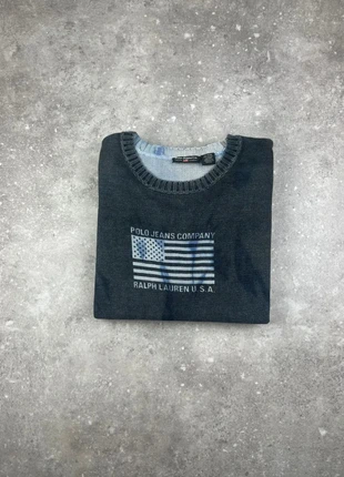 Pull Col Rond Polo Ralph Lauren Taille XL Homme Gris Foncé Drapeau Flag Américain Coton #F29, brand: Ralph Lauren, condition: Very good, size: XL, €30.00, €32.20 includes Buyer Protection Pro