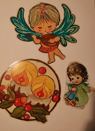 Vetrofanie di Natale Vintage anni 70, brand: Vintage Love, condizioni: Buone, €8.00, €9.10 include la Protezione acquisti