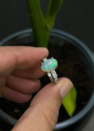 Opal Silver Ring, marque: opale, état: Neuf avec étiquette, taille: Ajustable, 168,00 €, 177,10 € Protection acheteurs incluse