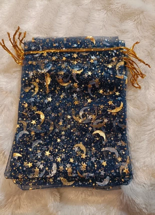 Lot de 10 pochettes organza bleu nuit 13×18 cm Élégance céleste & éclat doré, merk: sansnom., staat: Nieuw zonder prijskaartje, € 3,11, € 3,97 inclusief Kopersbescherming Pro