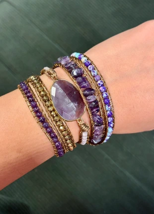 Gorgeous Bohemian Amethyst Bracelet Wrap!, marque: Vintage Love, état: Neuf sans étiquette, 14,00 €, 15,40 € Protection acheteurs incluse
