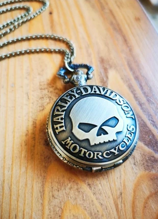 Harley davidson pocket watch and chain bronze working light weight 49g, brand: Harley Davidson, condition: New without tags, £21.99, £23.79 includes Buyer Protection
