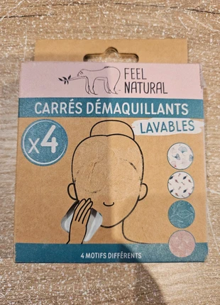 Carrés démaquillant lavables et réutilisables- Feel natural - Neufs, marque: feeling natural, état: Neuf avec étiquette, 4,00 €, 4,90 € Protection acheteurs incluse