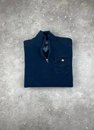 Pull Half-zip 1/4 Zip Com Camionneur Tommy Hilfiger Taille XS Homme Bleu Marine 100% Coton #T174, marca: Tommy Hilfiger, estado: Muy bueno, tamaño: XS, 35,00 €, 37,45 € Protección al comprador Pro incluida