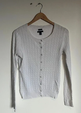 Pull cardigan en maille Tommy Hilfigher blanc - S Femme, marke: Vintage Dressing, zustand: Sehr gut, größe: S / 36 / 8, 6,00 €, 7,00 € inklusive Vinted-Käuferschutz