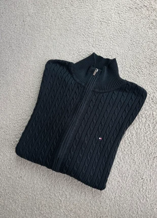 Veste Zip Torsadé Tommy Hilfiger Noir Taille L Femme, brand: Tommy Hilfiger, condizioni: Ottime, taglia: L / IT 44 / EU 40, €19.99, €21.69 include la Protezione acquisti Pro