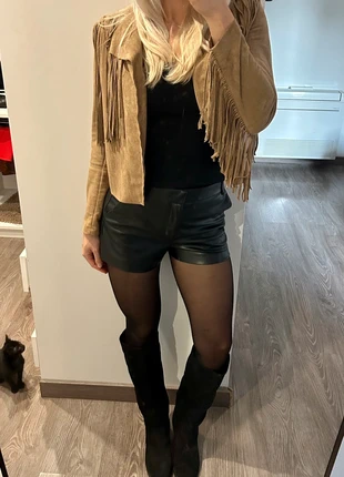 Vintage Faux-Suede Fringe Boho Jacket, merk: Vintage Dressing, staat: Heel goed, maat: S / 36 / 8, € 18,00, € 19,60 inclusief Kopersbescherming