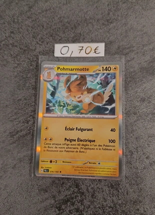Carte pokémon, Pohmarmotte, holographique, 76, évolution a paldea, marque: Pokémon, état: Très bon état, 1,00 €, 1,75 € Protection acheteurs (Pro) incluse