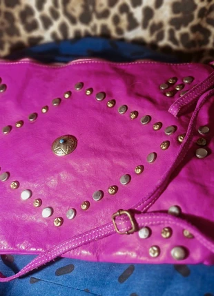 Pochette en cuir, grande, ou sac rose ,neuve sans étiquette, brand: Hippie Chic, condition: New without tags, €37.00, €39.55 includes Buyer Protection