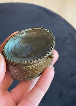 Boîte à bijoux Napoléon 3 écrin vintage coussin et verre biseauté, marque: Vintage Chic, état: Bon état, 42,00 €, 44,80 € Protection acheteurs (Pro) incluse