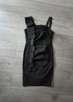 SL Fashions Black Taffeta Tube Dress with Origami Ruffle Detail – Size UK 8, brand: S.L. Fashions, condition: Very good, size: S / UK 8-10, £6.00, £7.00 includes Buyer Protection