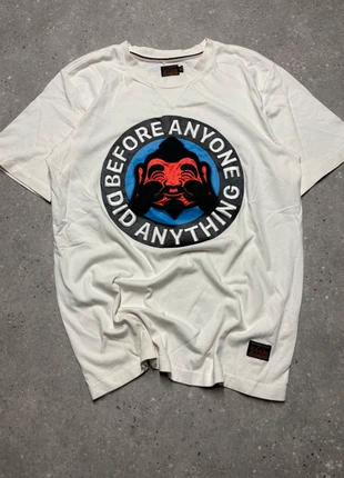 T-shirt Evisu blanc Daruma brodé coton japan X10-19, merk: Evisu, staat: Heel goed, maat: M, € 34,90, € 37,35 inclusief Kopersbescherming