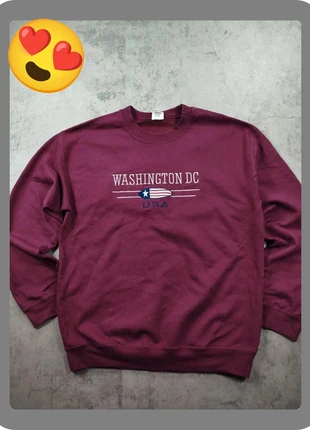 Sweat/ Pull crewneck vintage rouge bordeaux broderie USA M Homme, brand: Vintage Dressing, condizioni: Ottime, taglia: M, €15.00, €16.45 include la Protezione acquisti Pro