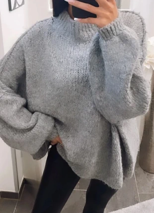 Pull d’hiver gris claire oversize, brand: Made In Italy, condition: New with tags, size: One size, €29.00, €31.15 includes Buyer Protection
