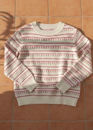 Pull pastel fleurs rayées – col rond – maille cosy – taille M, marque: novera, état: Très bon état, taille: M / 38 / 10, 39,99 €, 42,69 € Protection acheteurs (Pro) incluse