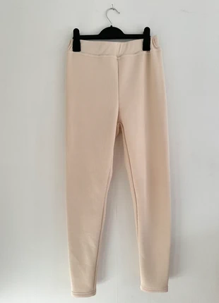 Shein High Waist Ribbed Fleece Lined Leggings, Thermal Warm Winter Tights - Beige, Size S, brand: Shein, condition: Very good, size: S / UK 8-10, £3.00, £3.85 includes Buyer Protection