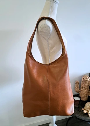 Carteira em pele camel com 1 alça Borse in Pelle, marca: Borse in Pelle, estado: Novo sem etiquetas, €64.50, €68.43 inclui Proteção do Comprador