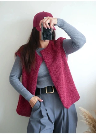 Gilet sans manches bordeaux – maille douce – taille unique 36 à 42, marque: Boutique indépendante, état: Très bon état, taille: Taille unique, 24,99 €, 26,94 € Protection acheteurs (Pro) incluse