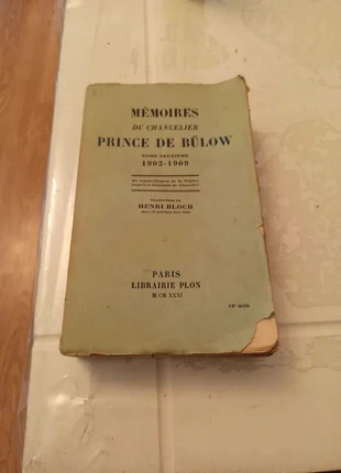 Livre Mémoires Prince de Bülow 1902-1909, estado: Bom, €2.70, €3.54 inclui Proteção do Comprador
