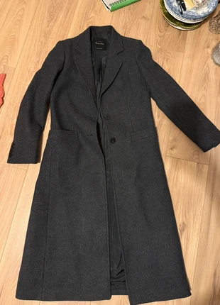Veste manteau long gris foncé femme chic, marque: Massimo Dutti, état: Très bon état, taille: S / 36 / 8, 40,00 €, 42,70 € Protection acheteurs incluse