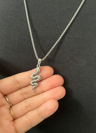 Collier homme en acier inoxydable pendentif serpent, zustand: Neu, 20,00 €, 21,70 € beinhaltet Vinted-Käuferschutz Pro