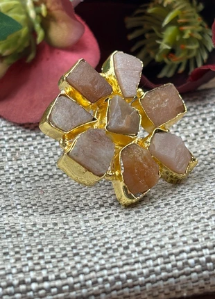 Superbe bague fleur quartz rose brut, état: Très bon état, taille: Ajustable, 15,00 €, 16,45 € Protection acheteurs (Pro) incluse