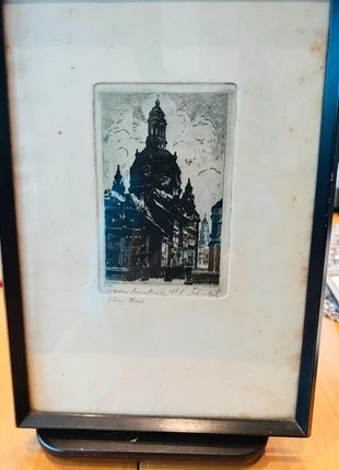 Handruck Original Etching Radierung Frauenkirche Dresden, brand: frauenkirche, condition: Good, £75.00, £79.45 includes Buyer Protection