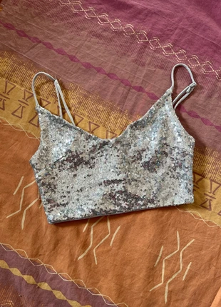 Croc top à paillettes, marque: Amisu, état: Très bon état, taille: XXS / 32 / 4, 1,00 €, 1,75 € Protection acheteurs incluse