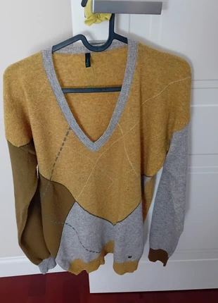 #Benetton #maglione scollo V a rombi 80% lana, marque: Benetton, état: Bon état, taille: L / 40 / 12, 7,00 €, 8,05 € Protection acheteurs incluse