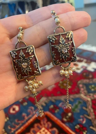 Vintage-Style Synthetic Agate Drop Earrings, brand: Vintage Love, condition: New without tags, €15.00, €16.45 includes Buyer Protection