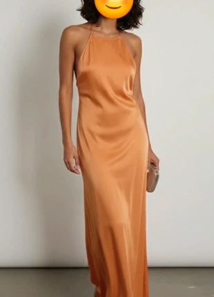 Abito lungo Zara satinato color rame/terracotta - Taglia M, brand: Zara, condizioni: Ottime, taglia: M / IT 42 / EU 38, €6.99, €8.04 include la Protezione acquisti