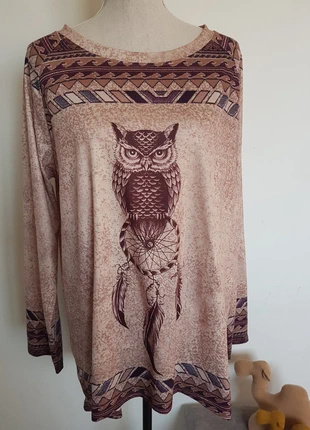 T-shirt long tunique tons marrons et beiges. Taille XL 42, 57cm aux aisselles, 70cm de haut., marke: Privée, zustand: Sehr gut, größe: XL / 42 / 14, 10,00 €, 11,20 € inklusive Vinted-Käuferschutz