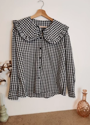 Blouse vichy gros col claudine taille S/M, marke: Boutique indépendante, zustand: Sehr gut, größe: M / 38 / 10, 23,00 €, 24,85 € beinhaltet Vinted-Käuferschutz Pro
