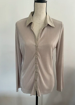 Chemise beige plissée – Taille 42 – Très bon état, zustand: Sehr gut, größe: XL / 42 / 14, 4,90 €, 5,85 € inklusive Vinted-Käuferschutz