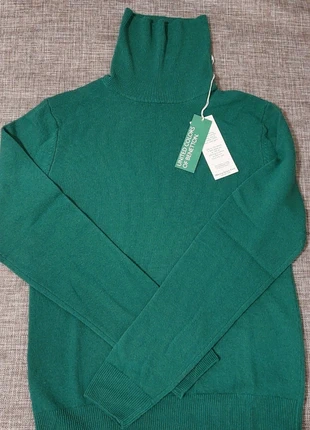 Pullover dolcevita in 100 % lana merinos, marke: United Colors of Benetton, zustand: Neu, mit Etikett, größe: XS / 34 / 6, 44,00 €, 46,90 € inklusive Vinted-Käuferschutz