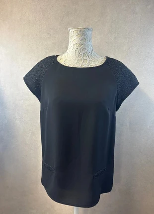Blouse noire manches texturées – Promod – Taille 40 – Lot P1, brand: Promod, condition: Very good, size: M / 38 / 10, €6.00, €7.00 includes Buyer Protection Pro