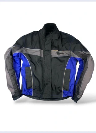 Veste moto DMD noire bleue et grise renforcée avec coques de protection - taille S femme, brand: DMD, condition: Very good, size: S / 36 / 8, €30.00, €32.20 includes Buyer Protection
