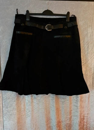 Miss Etam leren rok maat 46 zwart, merk: Miss Etam, staat: Heel goed, maat: XXXL / 46 / 18, € 22,50, € 24,33 inclusief Kopersbescherming