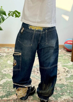 Jeans baggy Wuwear streetwear embroied rare vintage style y2k hip-hop vintage ample 2000’s military, marque: WU-WEAR, état: Très bon état, taille: M, 59,99 €, 63,69 € Protection acheteurs incluse