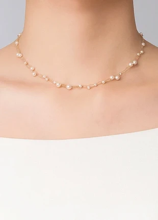 Collier à perles en acier inoxydable, marca: Boutique Parisienne, estado: Novo sem etiquetas, €8.99, €10.14 inclui Proteção do Comprador