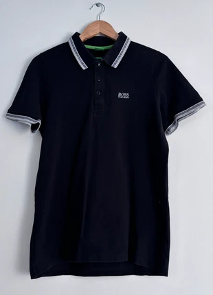 Polo Hugo Boss Green Modern Fit Manches Courtes Noir Logo Brodé - Taille M, merk: Hugo Boss, staat: Heel goed, maat: M, € 18,00, € 19,60 inclusief Kopersbescherming