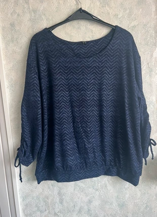 Pull loose maille brillante bleu marine, condition: Very good, size: S / 36 / 8, €12.00, €13.30 includes Buyer Protection
