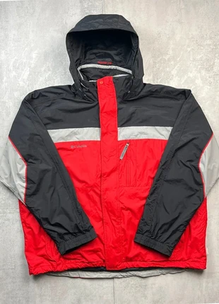 CJ13 - Veste de plui/imperméable à capuche rouge/noir Columbia - Taille XL, merk: Columbia, staat: Heel goed, maat: XL, € 24,99, € 26,94 inclusief Kopersbescherming Pro